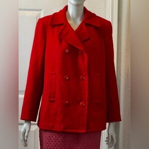 Trader Bay Vintage pure Wool double-breasted peacoat big buttons size 8